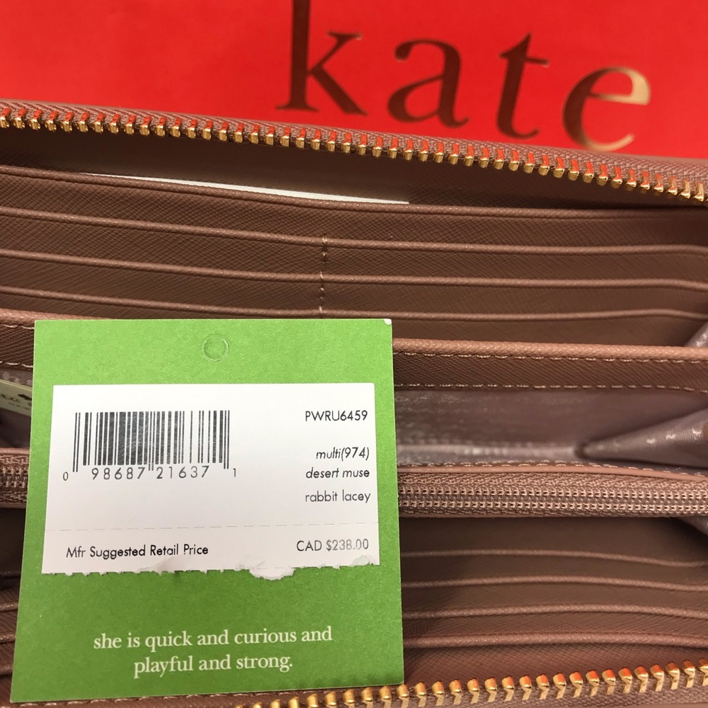 Kate spade rabbit desert muse Lacey wallet NWT - Picture 6 of 7